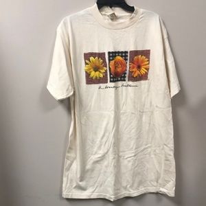 North West Blue flower graphic t-shirt gently used size XL